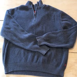 IZOD men’s zipper mock turtleneck sweater